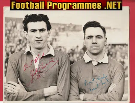 Liverpool John Evans + Frank Lock Autographed Signed Press Photo 1953