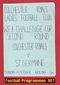 Colchester Royals Ladies v St Germaine Harlow 1993 - Women's Football