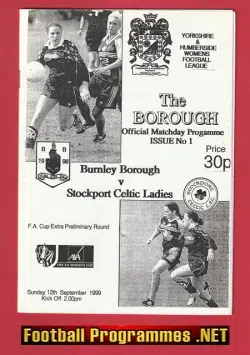Burnley Borough Ladies v Stockport Celtic 1999 - Womens Football