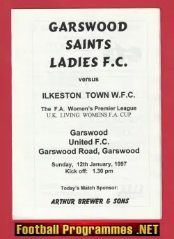 Garswood Saints Ladies v Ilkeston Town 1997 - Womens Football