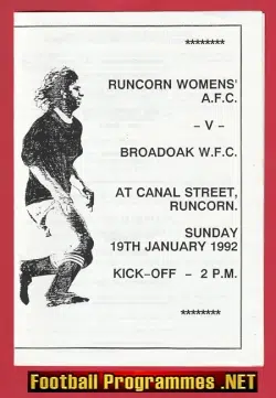 Runcorn Ladies v Broadoak 1992 - Womens Football