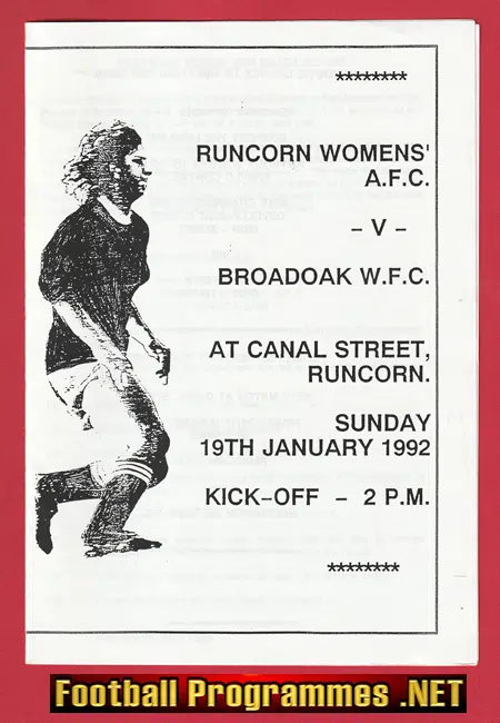 Runcorn Ladies v Broadoak 1992 - Womens Football
