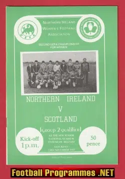 Northern Ireland Ladies v Scotland 1985 - Womens Football Belfast