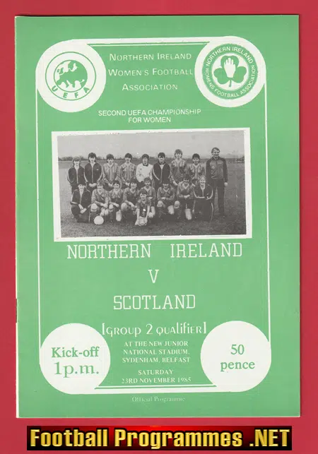 Northern Ireland Ladies v Scotland 1985 - Womens Football Belfast
