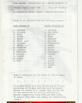 Old Salesians v Peacehaven 1982 – 1980’s Football Programme
