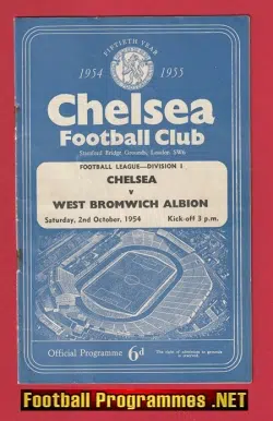 Chelsea v WBA 1954 - Chelsea League Champions 54/55