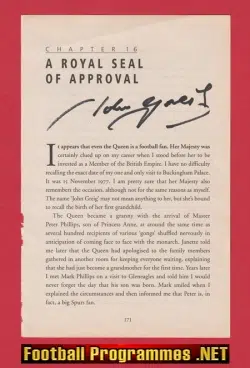 Glasgow Rangers John Greig Autograph Signed Book Page - 2