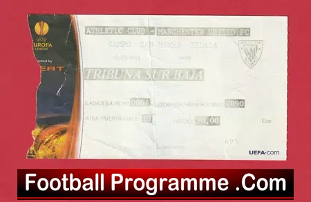 Athletic Bilbao v Manchester United 2012 – Football Ticket Spain