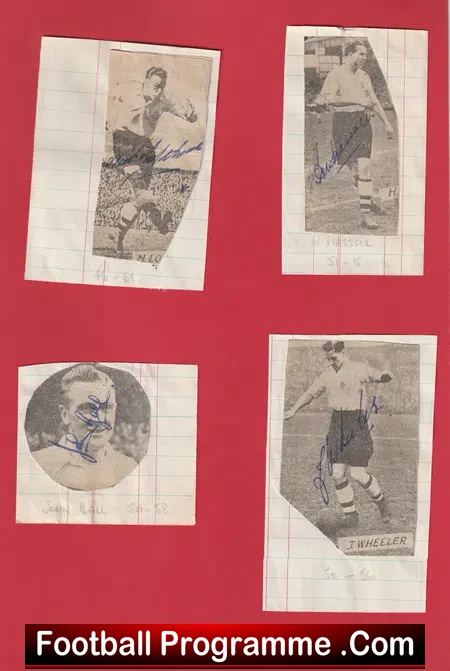 Bolton Wanderers FC - Multi Autographed Signed 1950's