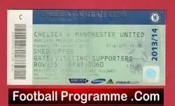 Chelsea v Manchester United 2014 – Match Ticket