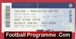 Chelsea v Manchester United 2015 – Match Ticket