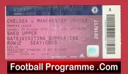 Chelsea v Manchester United 2016 – Match Ticket