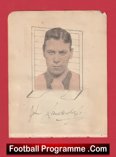 Coventry City Jock Lauderdale + Jimmy Allen Autograph Signed 1930s