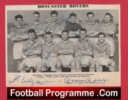 Doncaster Rovers FC Multi Autographed Signed Pictures 1953 - 1954 - football memorabilia