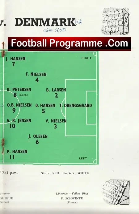 England v Denmark 1956 - Busby Babes + Duncan Edwards