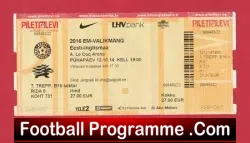 Estonia v England 2014 – Football Ticket
