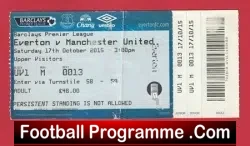 Everton v Manchester United 2015 – Football Ticket