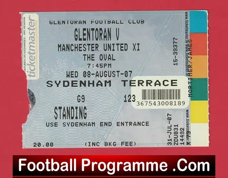 Glentoran v Manchester United 2007 – Football Ticket Ireland