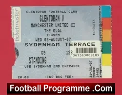 Glentoran v Manchester United 2007 – Football Ticket Ireland