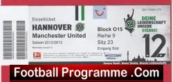 Hannover 96 v Manchester United 2013 – Football Ticket Germany