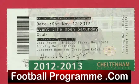 Henrietta Knight Thoroughbred Racehorse Trainer Signed Autograph Ticket 2