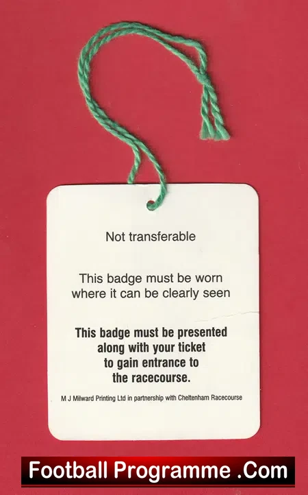 Henrietta Knight Thoroughbred Racehorse Trainer Signed Race Badge