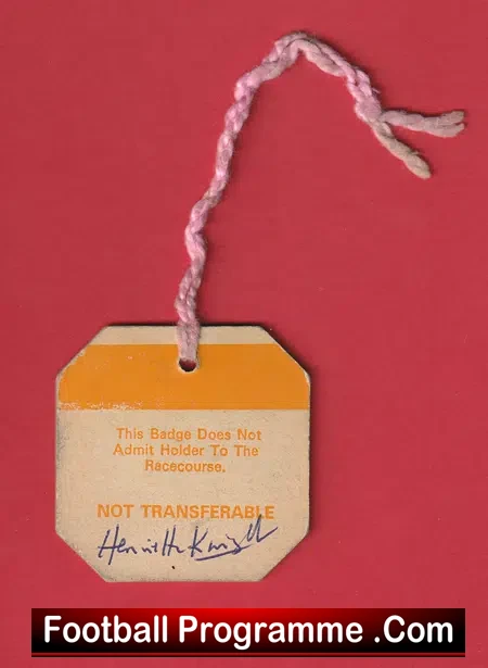 Henrietta Knight Thoroughbred Racehorse Trainer Signed Cheltenham Badge