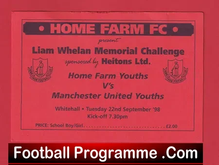 Home Farm v Manchester United 1998 – Treble Season Benefit Match