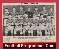 Leyton Orient 1953 - 1954 - Multi Signed Autographed Picture - football memorabilia