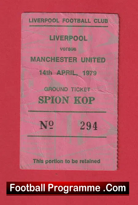 Liverpool v Manchester United 1979 – Football Ticket