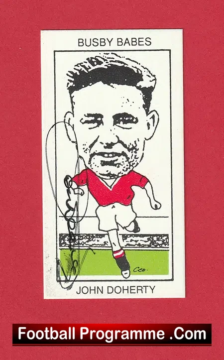 Manchester United John Doherty Autograph Signed – Man Utd Busby Babes