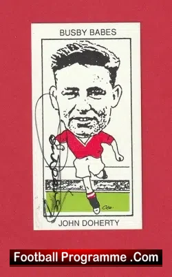 Manchester United John Doherty Autograph Signed – Man Utd Busby Babes