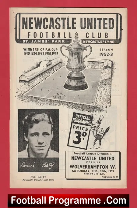 Newcastle United v Wolves 1953 – 1950s
