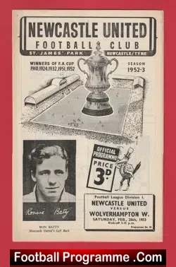 Newcastle United v Wolves 1953 – 1950s