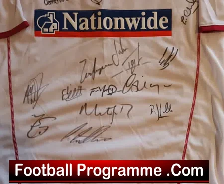 Northampton Town Football Club Signed Shirt Autographed 2003 – 2004
