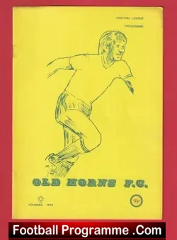 Old Horns v Rose United 1985 - Festival League - football programme