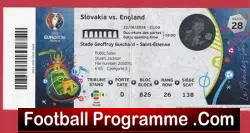 Slovakia v England 2016 – Football Ticket