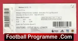 Wolves v Manchester United 2019 – Match Ticket FA Cup