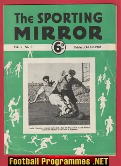 Sporting Mirror Football Soccer Magazine 1948 - October