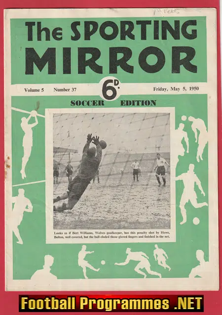 Sporting Mirror Football Soccer Magazine 1950 - May