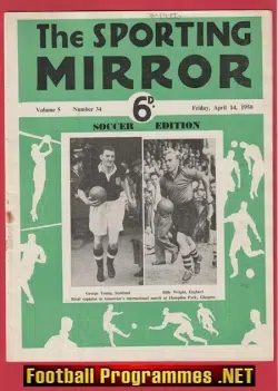 Sporting Mirror Football Soccer Magazine 1950 - April