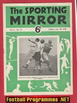 Sporting Mirror Football Soccer Magazine 1949 - October
