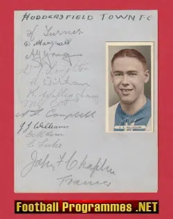Huddersfield Town Football Club Multi Signed Sheet 1940s Team