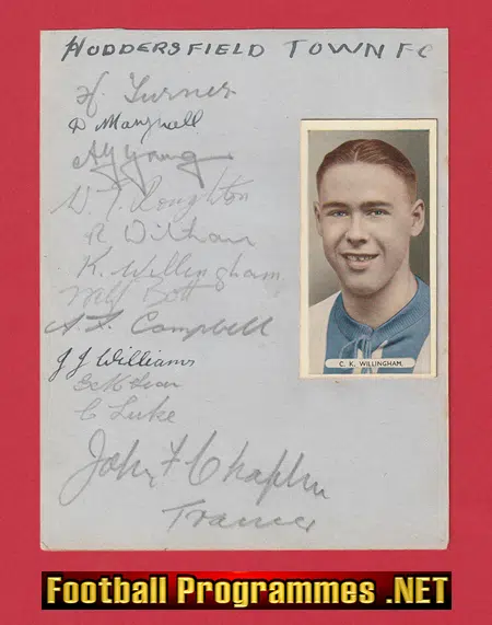 Huddersfield Town Football Club Multi Signed Sheet 1940s Team