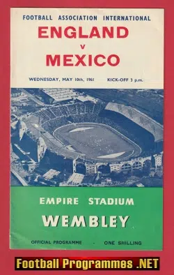England v Mexico 1961 – Score Was 8 – 0