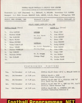 Crystal Palace v Rastus QA 1966 – Surrey Youth Cup