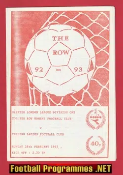Collier Row Ladies v Yeading 1993 - Womens Football