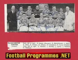 Manchester United Football Club Multi Signed Picture mid 1950s