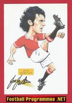 Manchester United Joe Jordan Autograph SIGNED Caricature