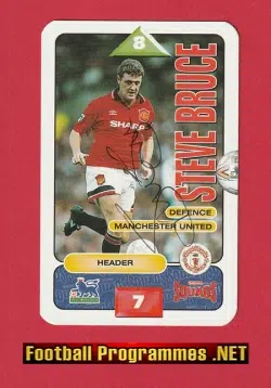 Manchester United Steve Bruce Autograph Signed Football Card